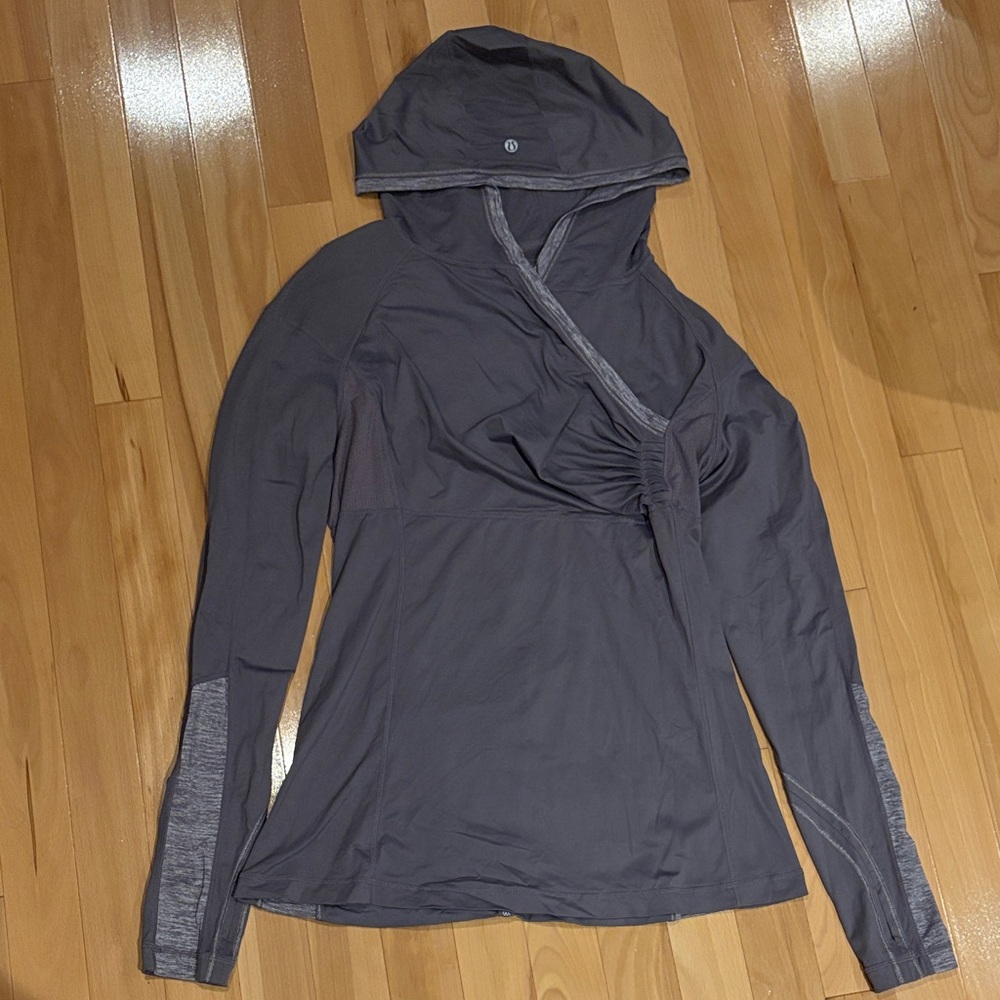 Lululemon Run for Your Life Grey Hoodie - size 10